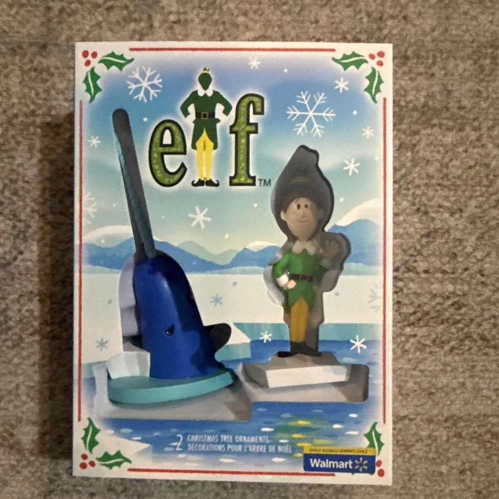 New Hallmark Ornaments Elf Buddy & Narwhal Christmas Tree‎ Ornament Set *NIB*